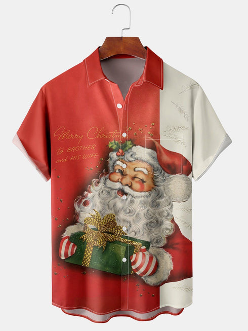 Men's Christmas Funny Graphic Short Sleeve Hawaiian Shirt